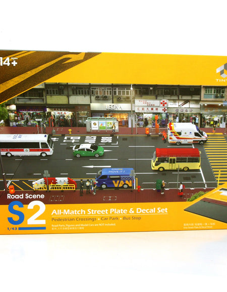 TINY Hong Kong City 1/43 S2 Road Scene All-Match Street Plate & Decal Set