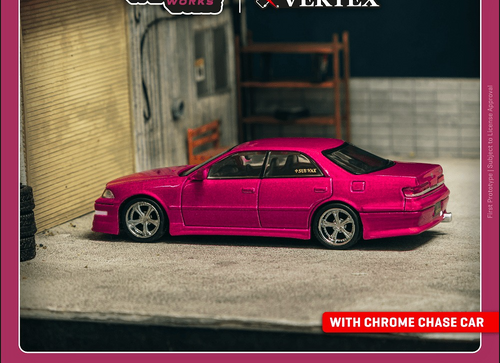 Load image into Gallery viewer, Tarmac Works VERTEX Toyota Mark II JZX100 Red Metallic Model Car
