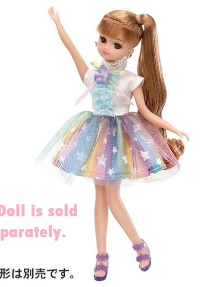 Takara Tomy Licca Chan Doll Dress - LW-02 Rainbow