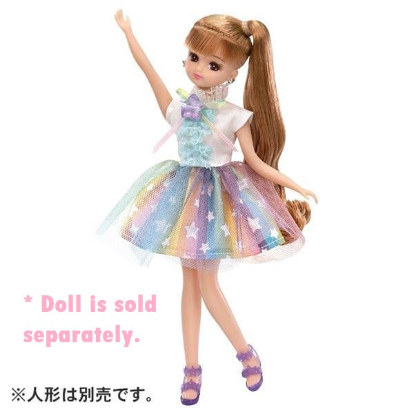 Takara Tomy Licca Chan Doll Dress - LW-02 Rainbow