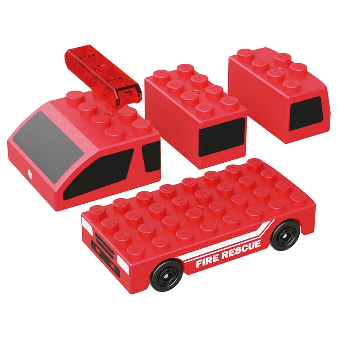 Takara Tomy Tomica Plarail Blocks Fire Rescue Set
