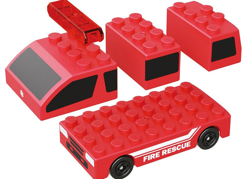 Load image into Gallery viewer, Takara Tomy Tomica Plarail Blocks Fire Rescue Set
