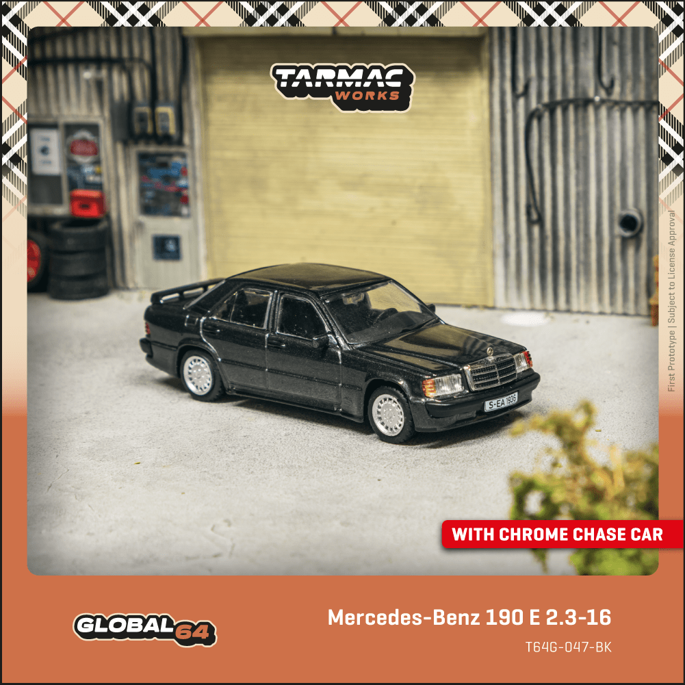 Tarmac Works 1:64 Mercedes-Benz 190 E 2.3-16 Blue-Black metallic