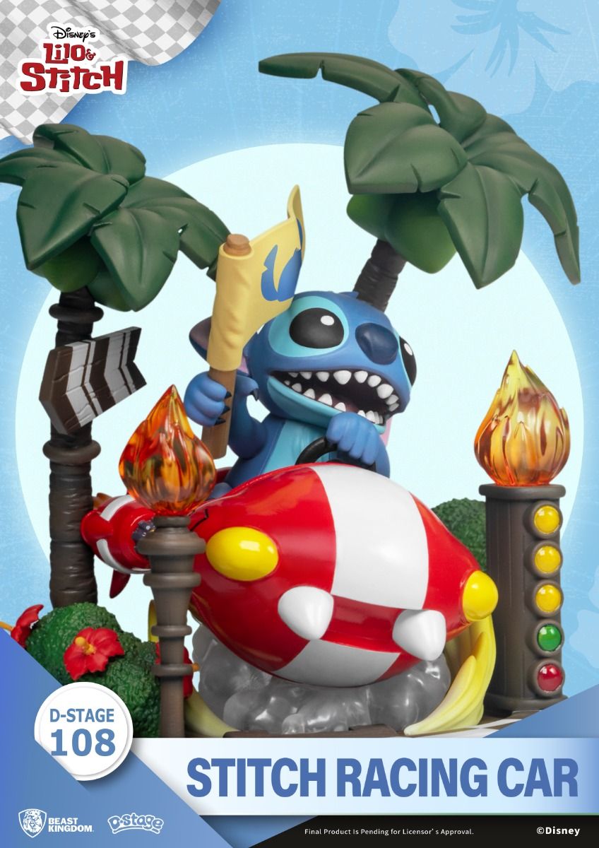 Beast Kingdom Diorama Stage-108- Disney Stitch Racing Car