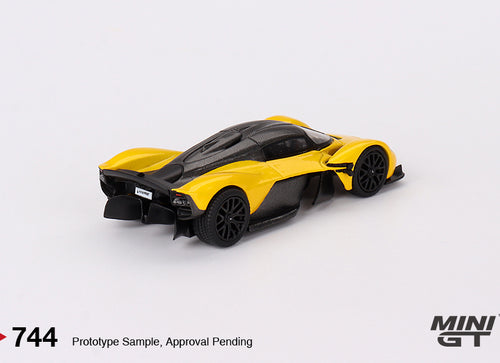 Load image into Gallery viewer, Mini GT #744 1/64 Aston Martin Valkyrie  Sunburst  Yellow Model Car

