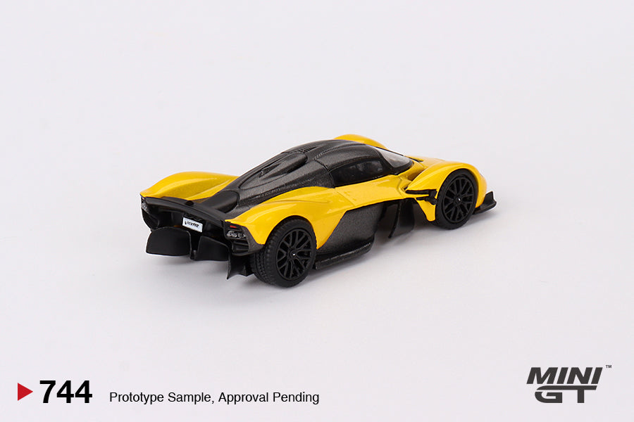 Mini GT #744 1/64 Aston Martin Valkyrie  Sunburst  Yellow Model Car