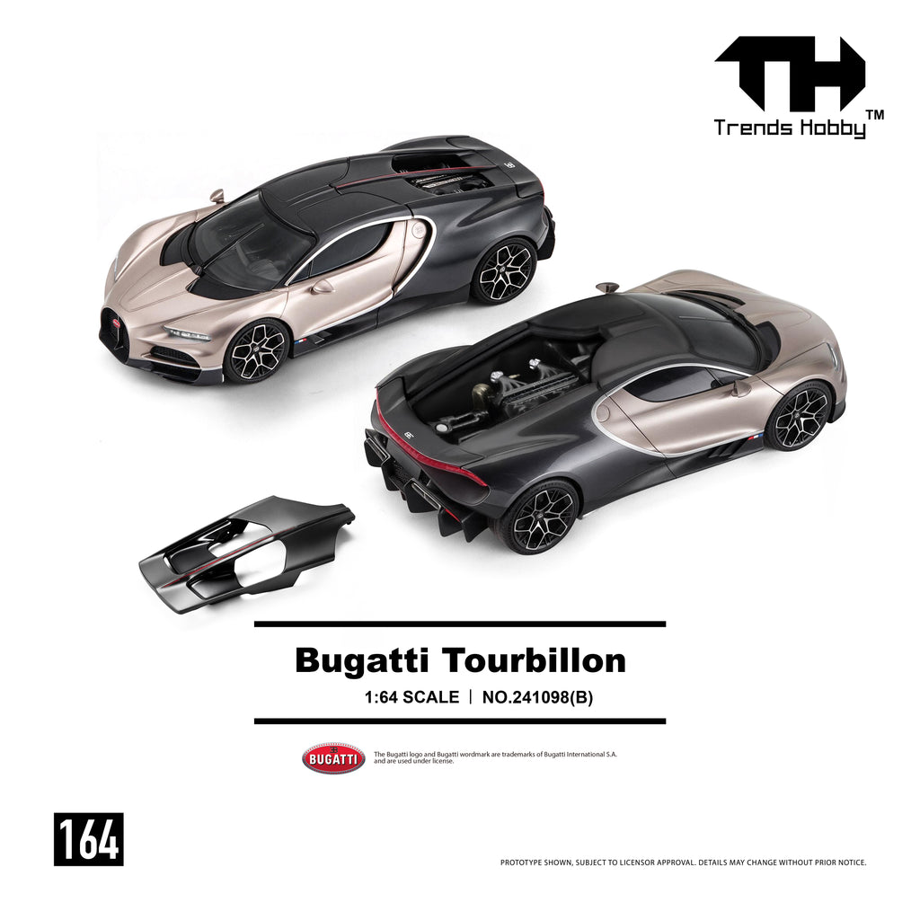 (Pre-order) Trends Hobby 1/64 - #241098(B) Bugatti Tourbillon - Dore