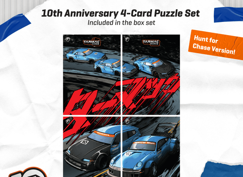 Load image into Gallery viewer, Tarmac Works 10th Anniversary Box Set 5 Model Cars+Trading Cards SET
