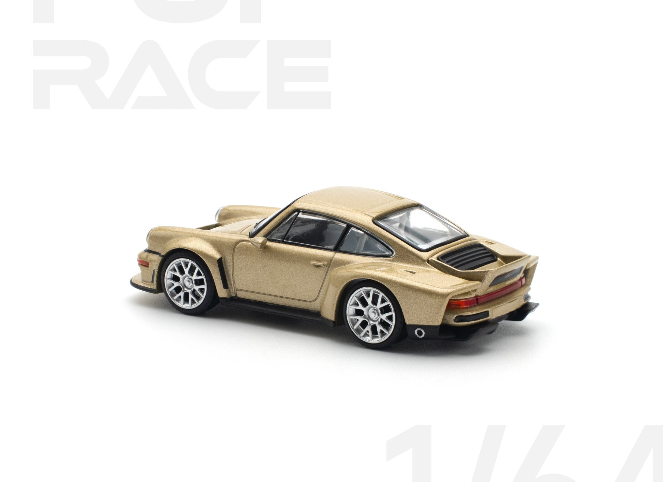 POPRACE 1/64 SINGER DLS TURBO (ROAD) - GOLD Model Car