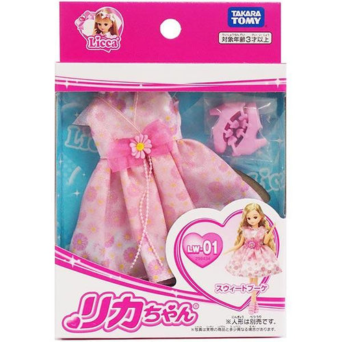 Load image into Gallery viewer, Takara Tomy Licca Chan Doll Dress - LW-01 Sweet Bouquet
