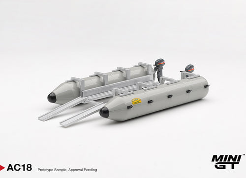 Load image into Gallery viewer, (Pre-order) Mini GT #MGTAC18 1/64 Camel Trophy Pontoon Raft Diecast Model
