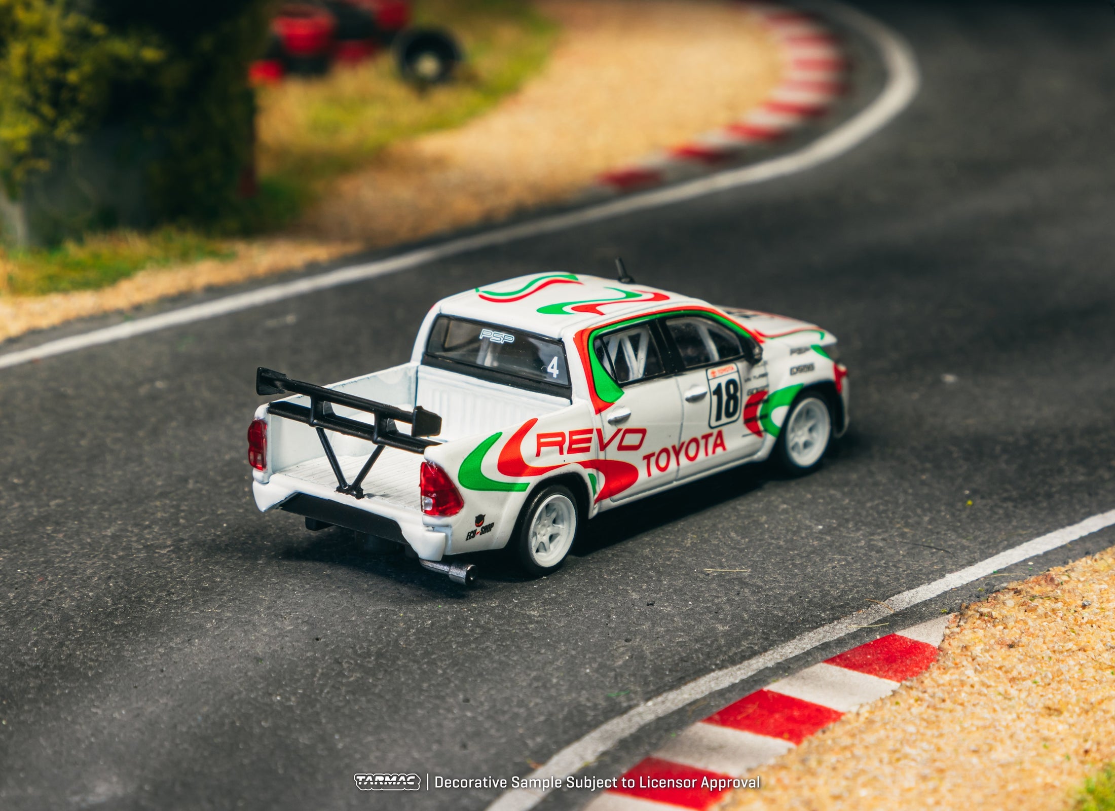 Tarmac Works 1/64 Toyota Hilux White Diecast Model Car