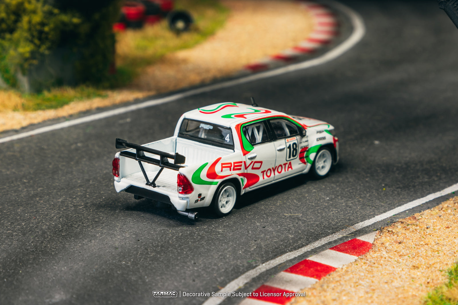 Tarmac Works 1/64 Toyota Hilux White Diecast Model Car