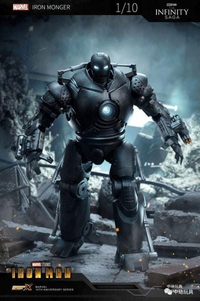 Load image into Gallery viewer, ZD Toys Marvel 1/10 Iron Man MK3 &amp; Iron Monger Action Figure Set Light Up Ver.
