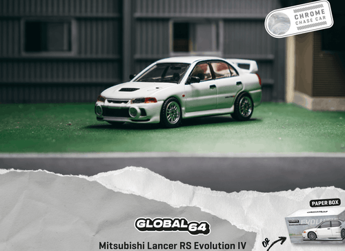 Load image into Gallery viewer, (Pre-order) Tarmac Works 1/64 Mitsubishi Lancer RS Evolution IV White Diecast
