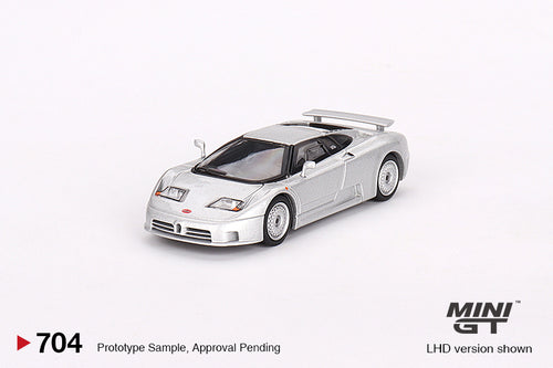 Load image into Gallery viewer, Mini GT #704 Bugatti EB110 GT Grigio Chiaro LHD Diecast Model Car
