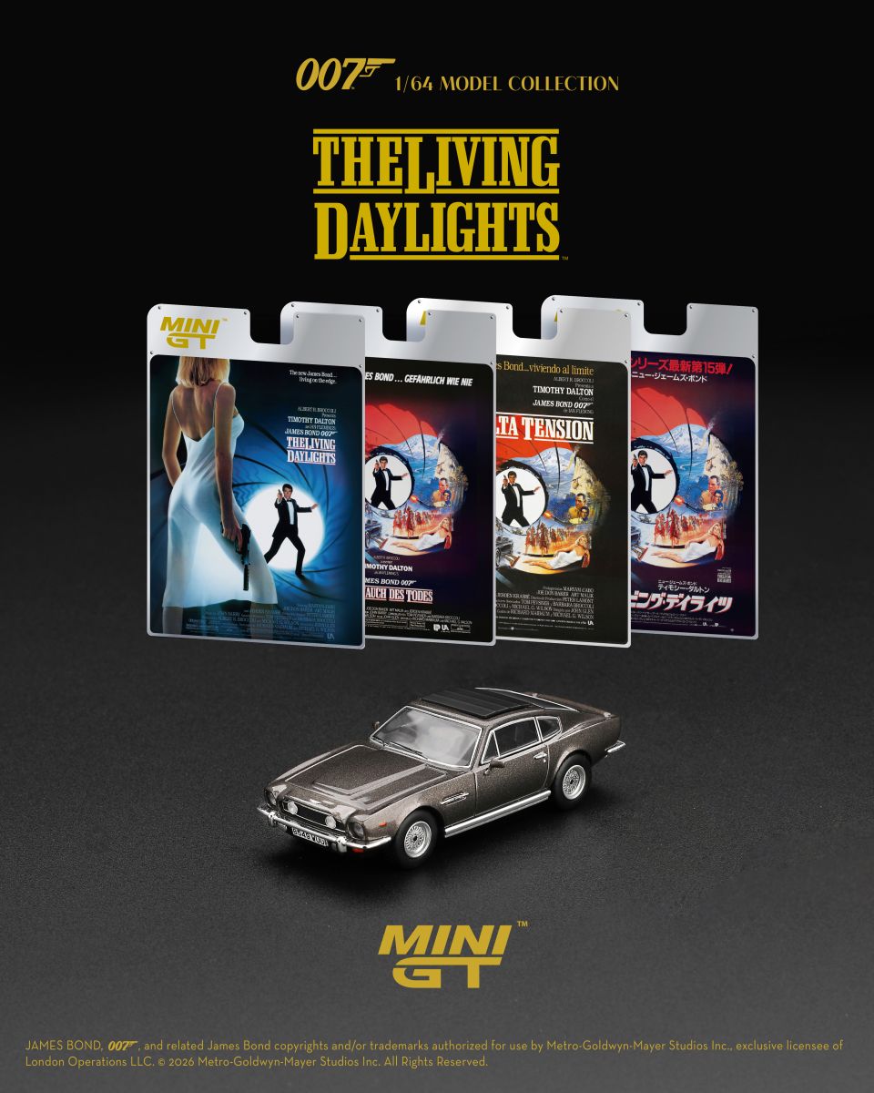 (Pre-order) Mini GT #922 Aston Martin V8 Vantage The Living Daylights 007 Model