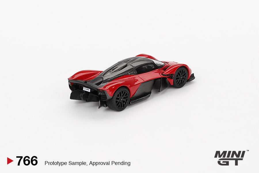 Mini GT #766 1/64 Aston Martin Valkyrie Hyper Red Diecast Car LHD