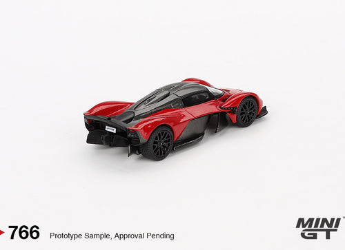 Load image into Gallery viewer, Mini GT #766 1/64 Aston Martin Valkyrie Hyper Red Diecast Car LHD
