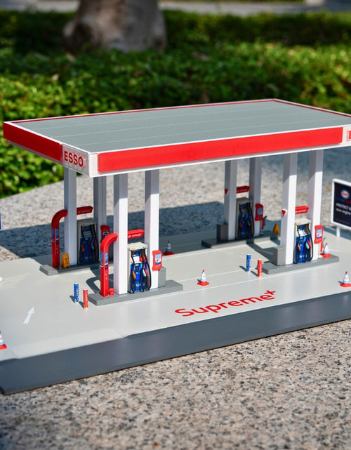 Load image into Gallery viewer, Tiny City Hong Kong Bd30 1/64 ESSO Gas Station Petrol Model Diorama

