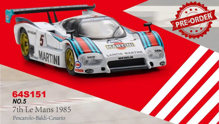 (Pre-order) Sparky 1/64 Lancia LC2 No.5 7th Le Mans 1985 Diecast Model Car