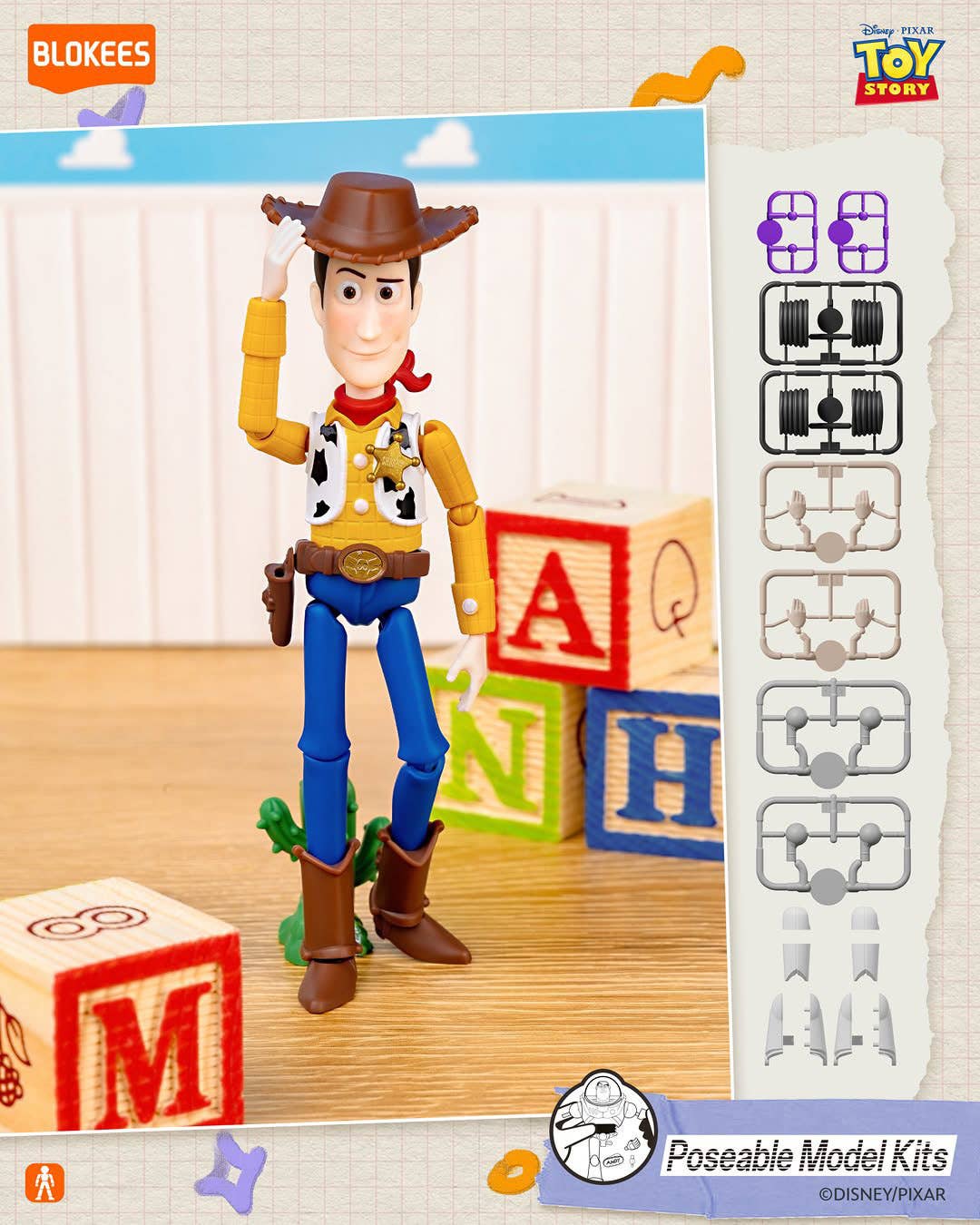 Blokees Model Kits - Toy Story Elite Version EV01 1Box Set of 6pcs