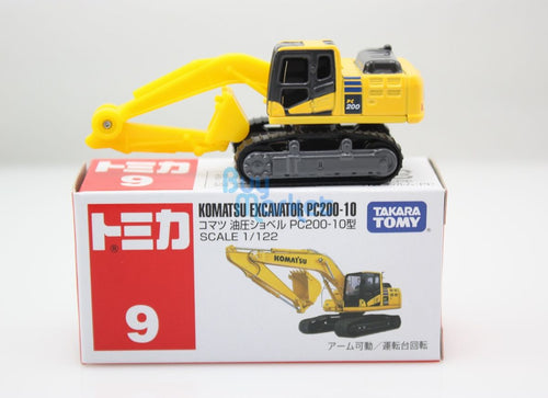 Load image into Gallery viewer, Takara Tomy Tomica #9 Komatsu Excavator PC200-10 1/122 Diecast Toy Car Japan

