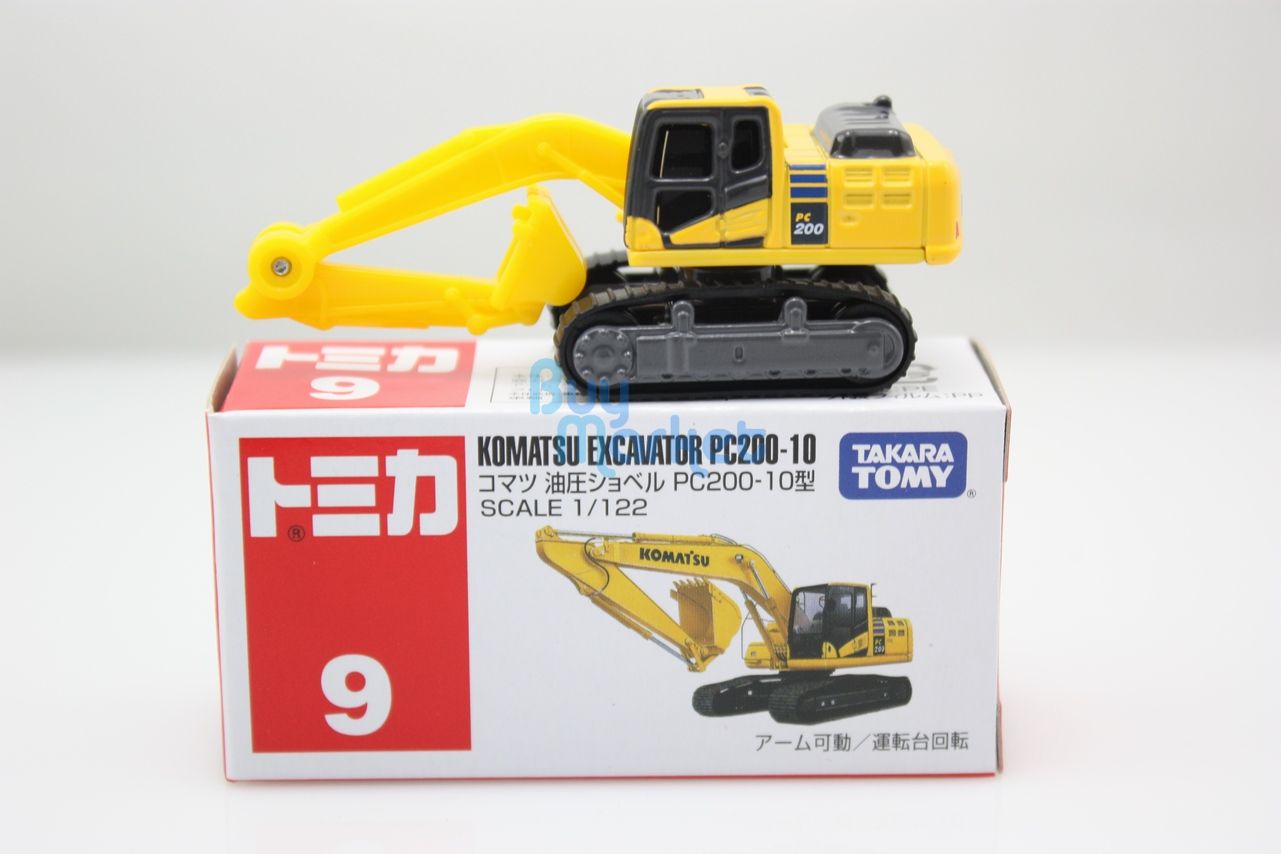 Takara Tomy Tomica #9 Komatsu Excavator PC200-10 1/122 Diecast Toy Car Japan