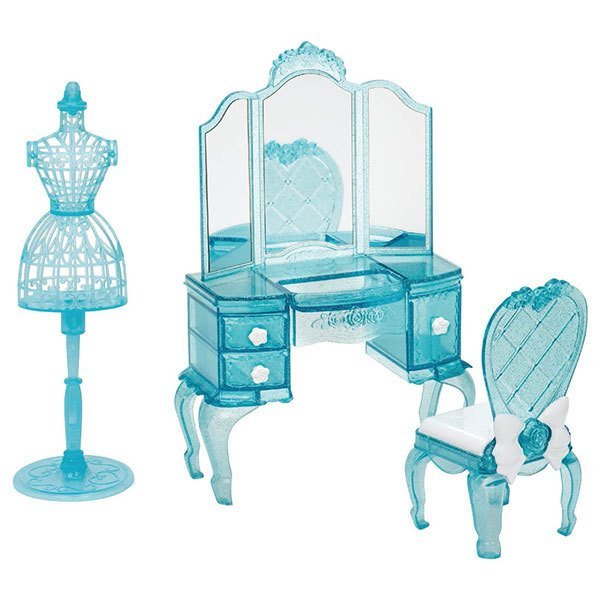 Takara Tomy Licca Chan Doll Accessory - LF-08 Princess Crystal Dresser Set