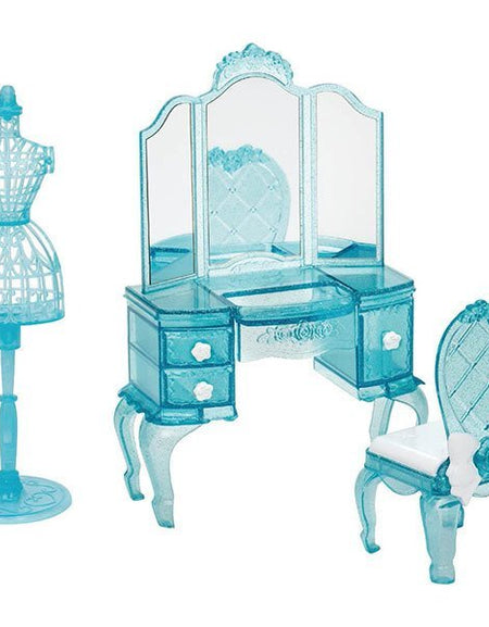 Takara Tomy Licca Chan Doll Accessory - LF-08 Princess Crystal Dresser Set