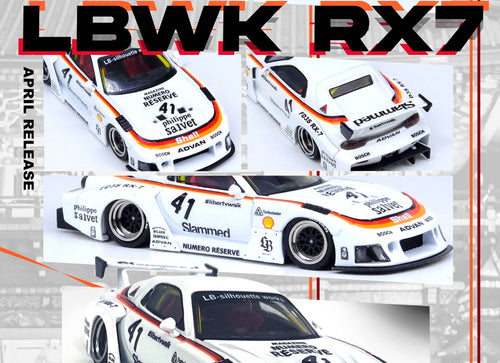 Load image into Gallery viewer, INNO64 1/64 Die-cast MAZDA RX7 (FD3S) LB-SUPER SILHOUETTE Model Car
