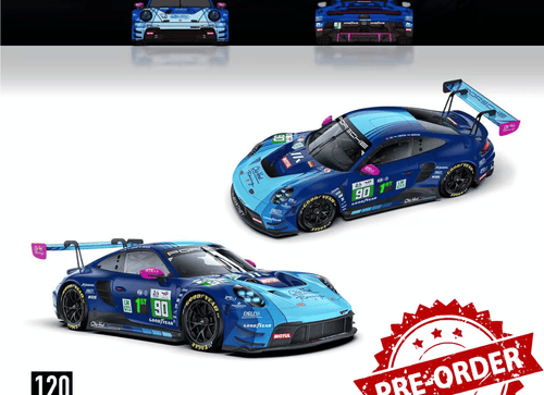 Load image into Gallery viewer, (Pre-order) Trends Hobby 1/64  Diecast Porsche 911 GT3 R LeMan 24H 2025 #90
