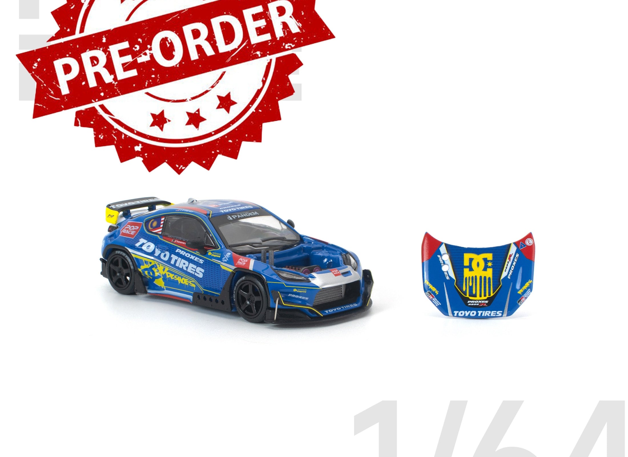 (Pre-order) POP RACE 1/64 PANDEM GR 86 TENGKU DJAN LEY Diecast Model Car