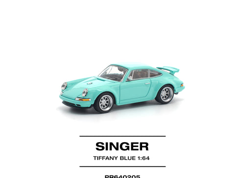 Load image into Gallery viewer, (Pre-order) POPRACE 1/64 SINGER 964  BLUE Diecast Model Car
