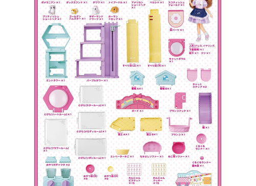 Load image into Gallery viewer, Takara Tomy Licca-Chan Dog and Cat Pet Share House DX Playset for Dolls
