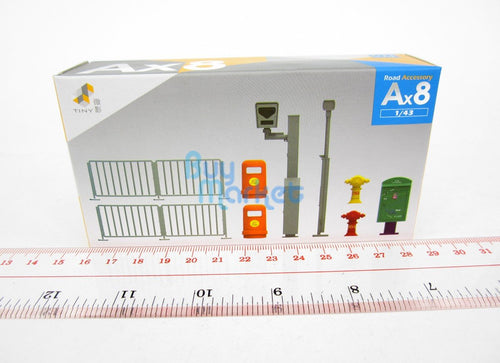 Load image into Gallery viewer, TINY Hong Kong City Ax8 1/4 Road Accessory Set Color Painted Model Dioramas

