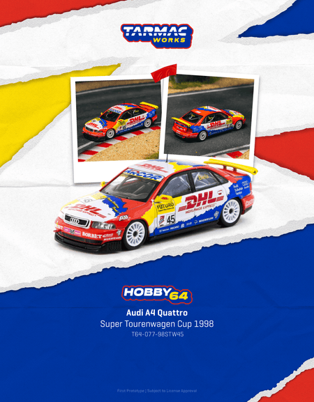 Tarmac Works 1/64 Audi A4 Quattro Super Tourenwagen Cup 1998 Frank