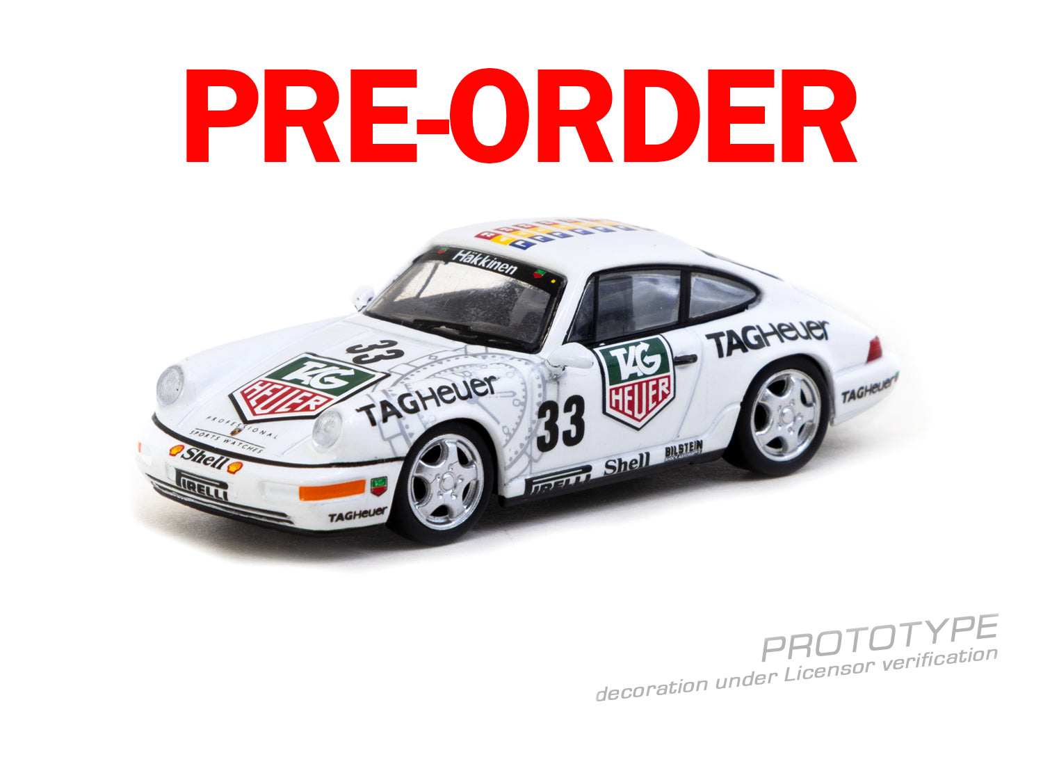 (Pre-order) Tarmac Works Porsche 911 Carrera 2  Porsche Supercup Monaco 1993