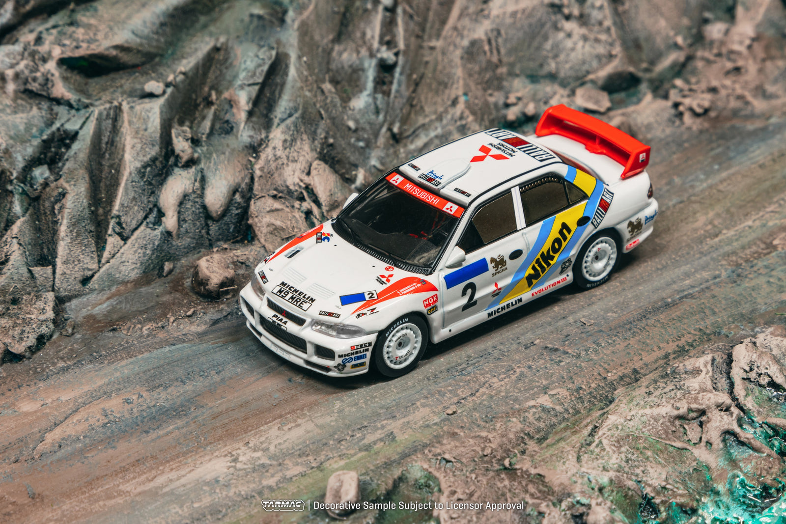 Tarmac Works 1/64 Mitsubishi Lancer Evolution III HK-BJ Rally 1995