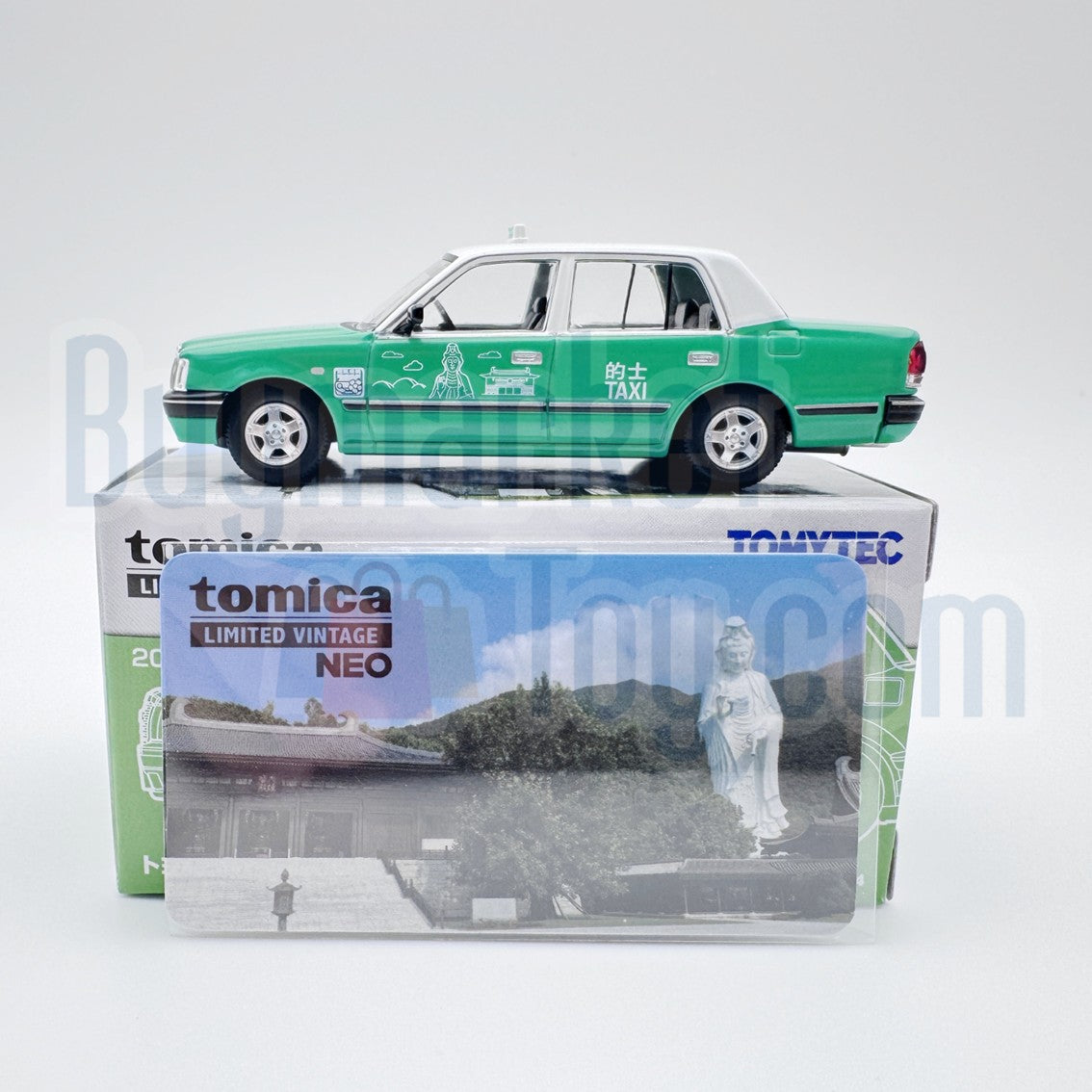 Takara Tomy Tomytec Limited Vintage NEO Toyota Crown Comfort HK Taxi Green