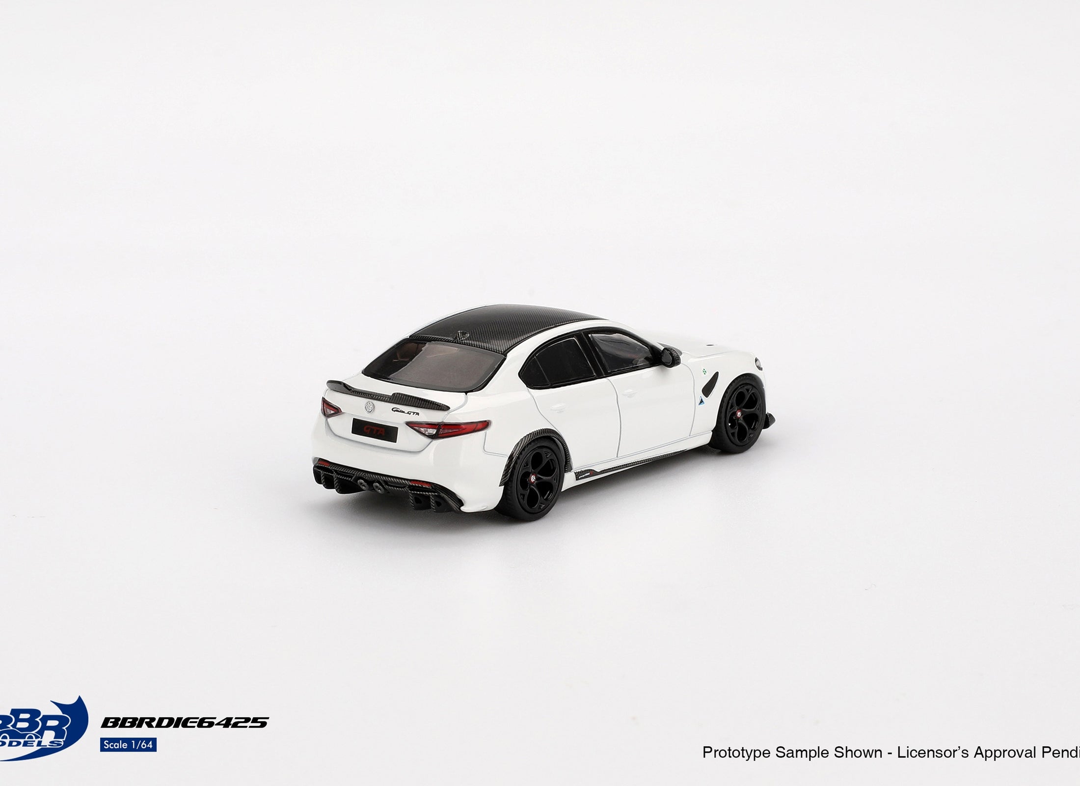BBR 1:64 Alfa Romeo Giulia GTA  White Die-Cast Model Car