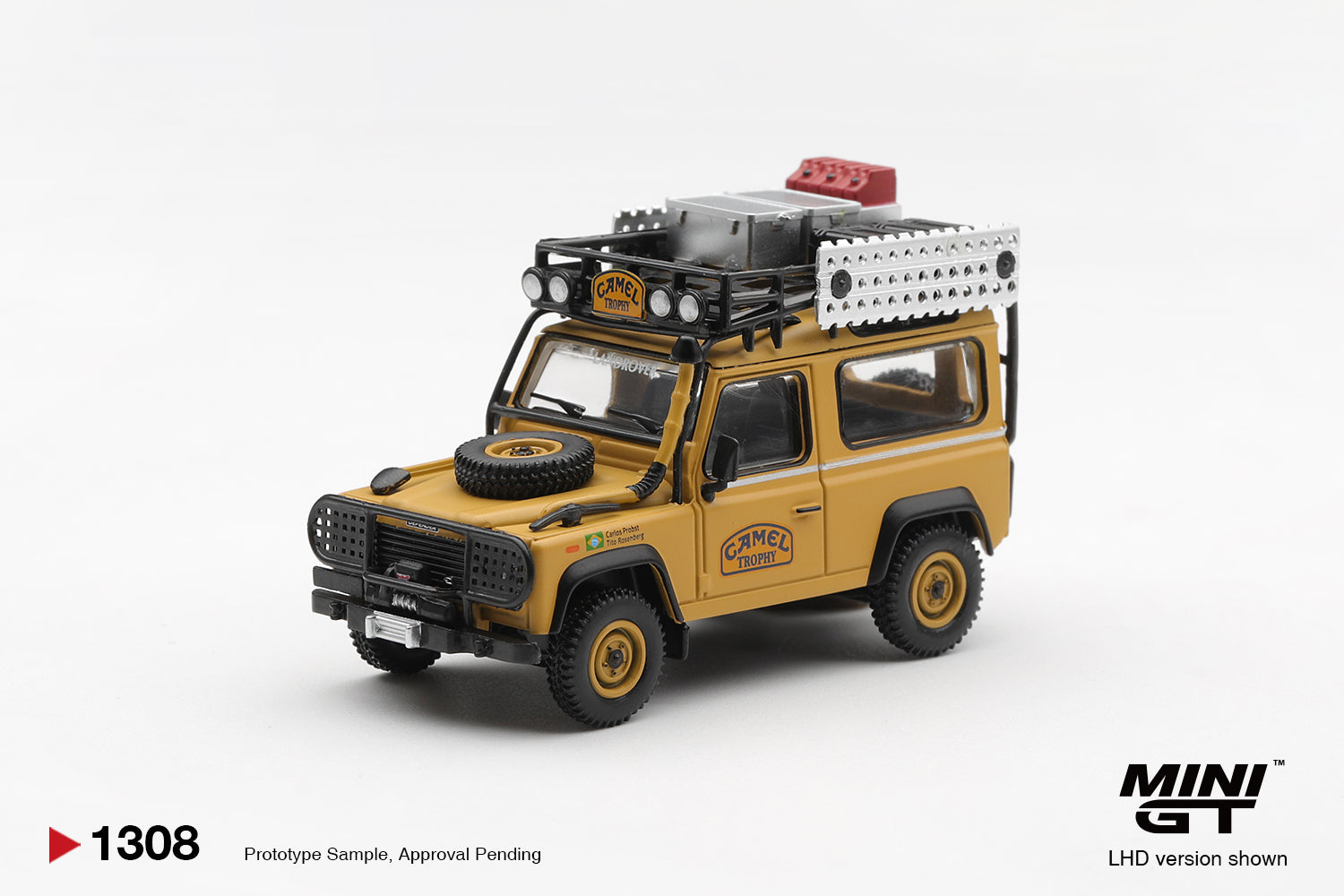 (Pre-order) Mini GT #1308 Land Rover Defender 90 1985 Camel Trophy Borneo Brazil
