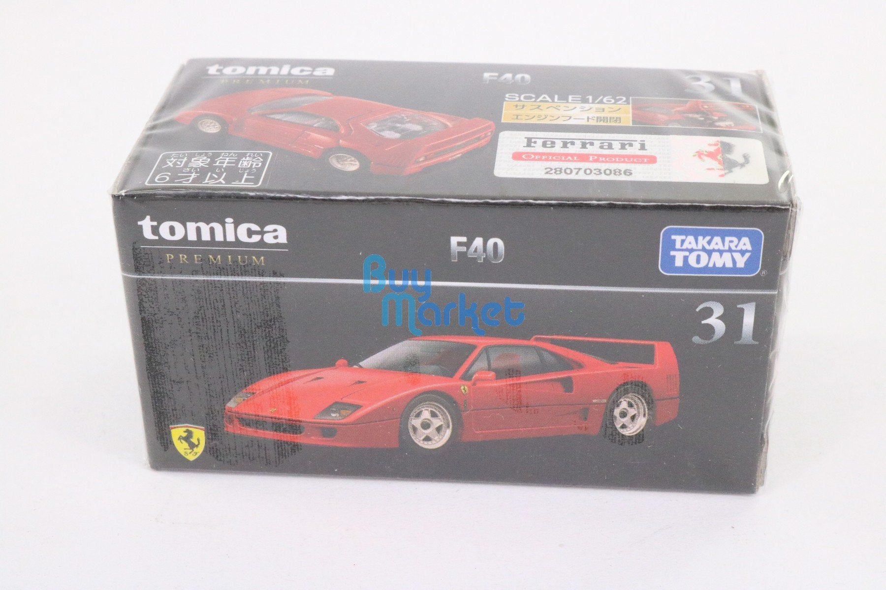 Takara Tomy TOMICA Premium No.31 Ferrari RED F40 1:62 Diecast Toy Car