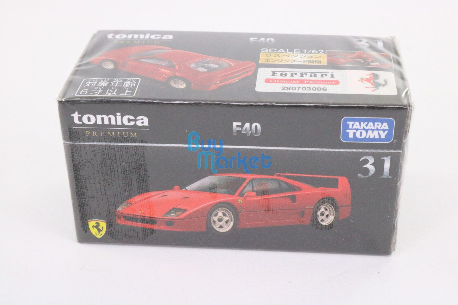 Takara Tomy TOMICA Premium No.31 Ferrari RED F40 1:62 Diecast Toy Car