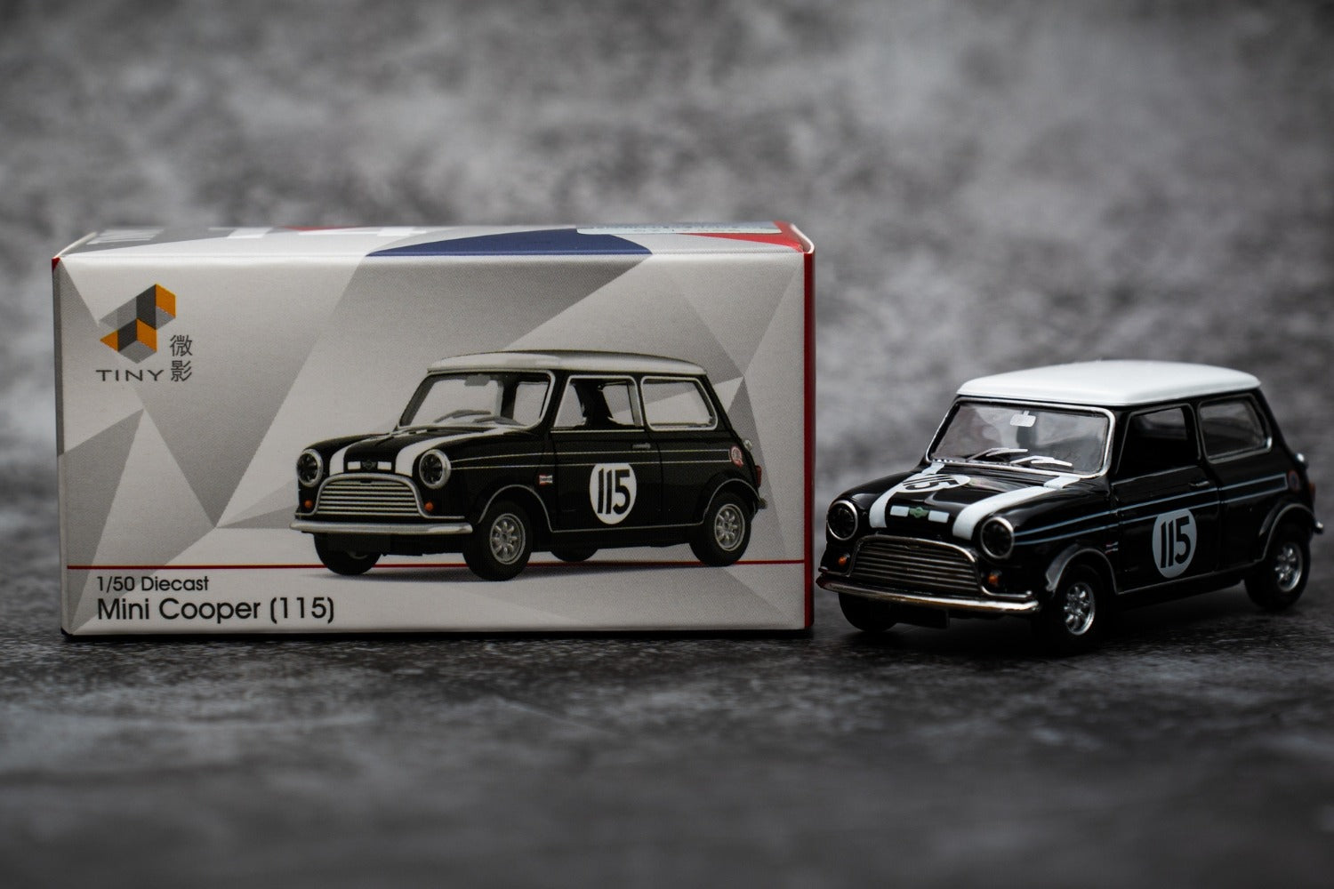 Tiny City Die-cast Model Car - 1/50 Mini Cooper Black (115)