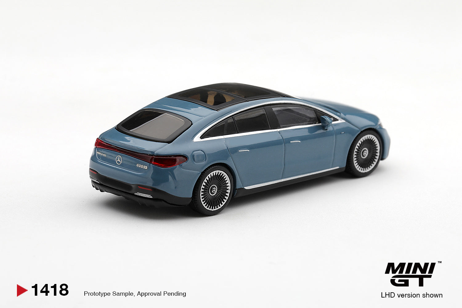 (Pre-order) Mini GT #1418 Mercedes-AMG EQS 53 Blue LHD Diecast Model Car