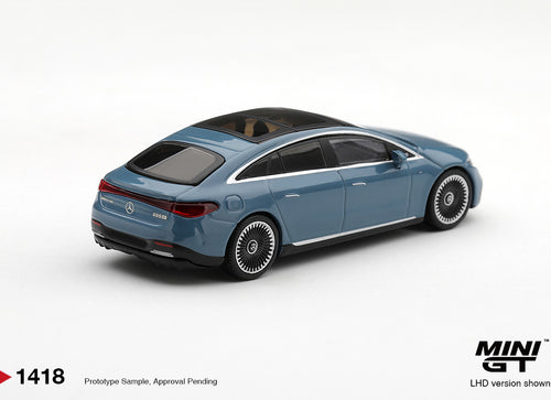 Load image into Gallery viewer, (Pre-order) Mini GT #1418 Mercedes-AMG EQS 53 Blue LHD Diecast Model Car
