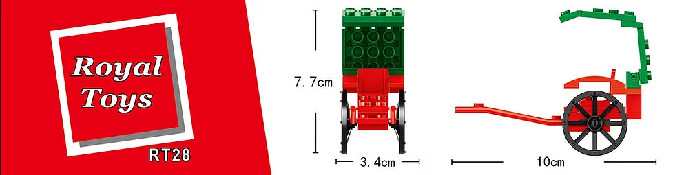 Royal Toys Building Blocks City Story Bricks RT28: Rickshaw (47 Pcs/Pzs)
