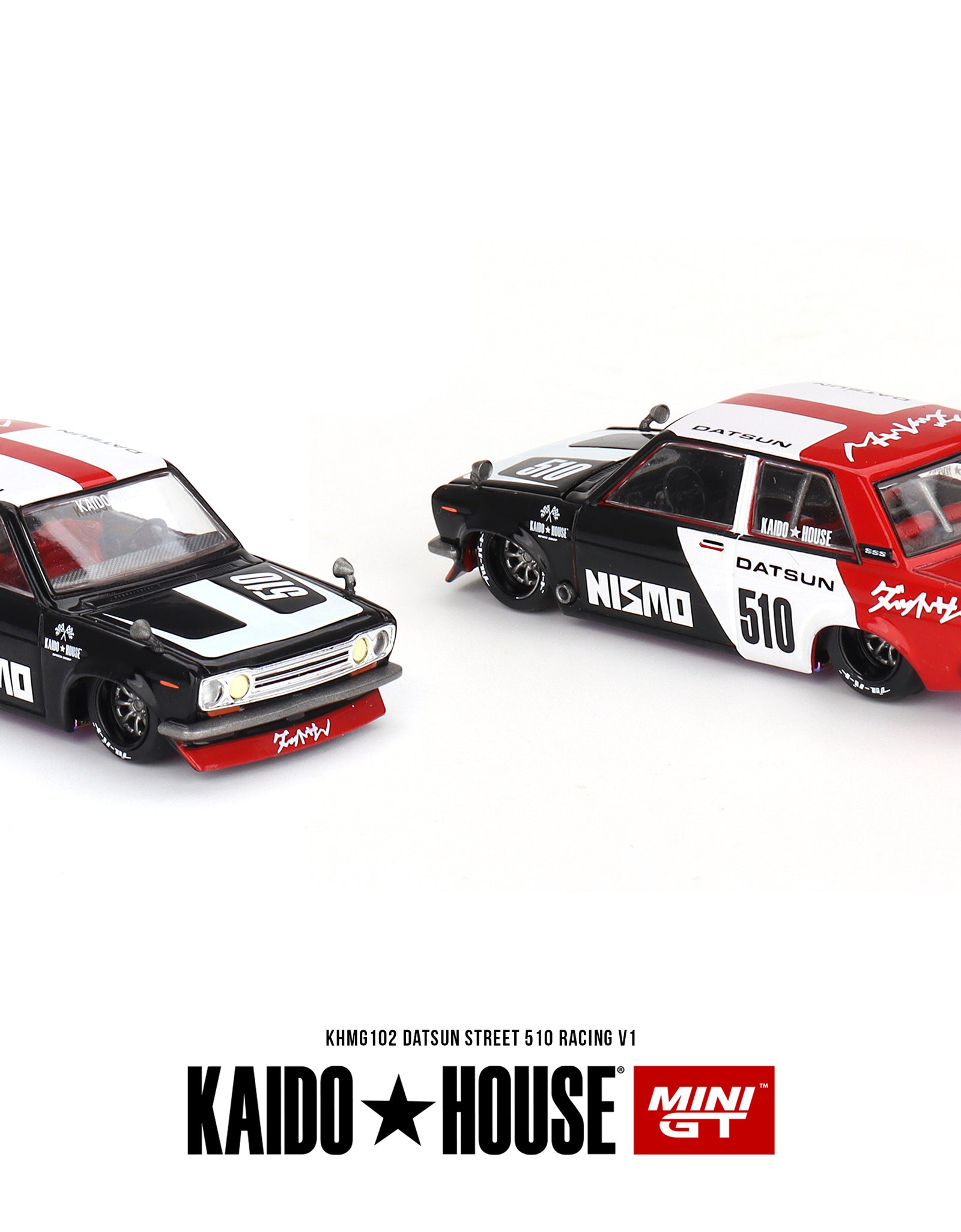 Mini GT x Kaido 1/64 Datsun Street 510 Racing V1 Diecast Model Car