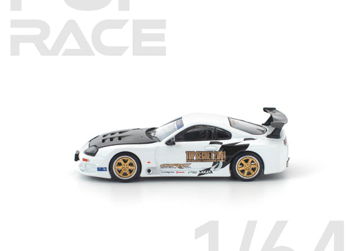 Load image into Gallery viewer, (Pre-order) POPRACE 1/64 TOP SECRET GT300 SUPRA WHITE Model Car #PR640364
